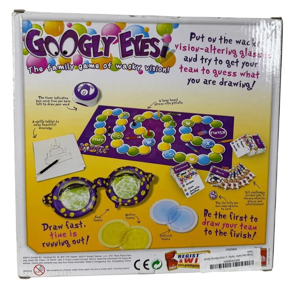 Googly‎ Eyes Game Family Drawing Game with Crazy, Vision-Altering Glasses